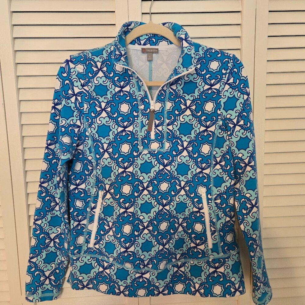 Talbots Petite Quarter Zip Top - Size S
